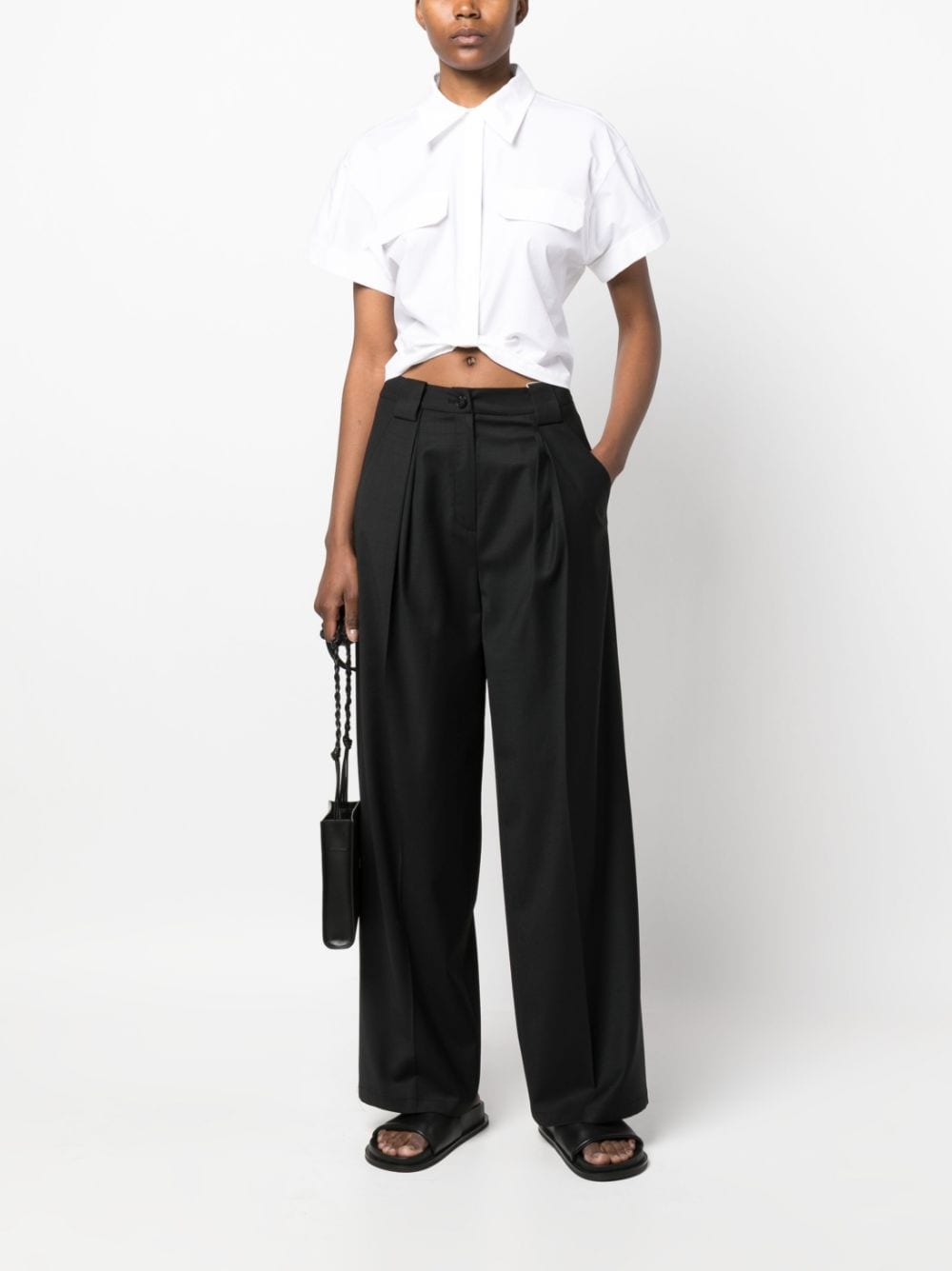 Luisa Cerano Cropped blouse - Wit