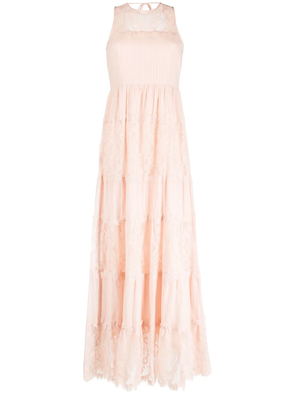Twinset Long Cotton Dress In Rosa