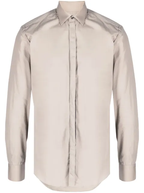 Lanvin spread-collar cotton shirt