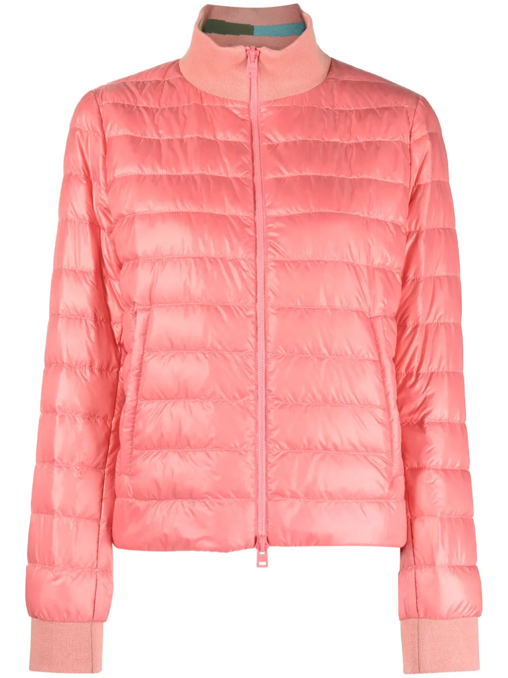 Herno Globe Padded Bomber Jacket In Pink