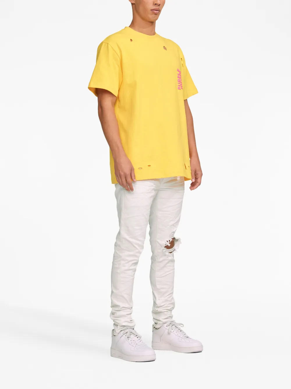 Purple Brand Jeans skinny con effetto vissuto