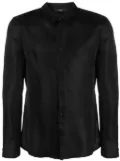 SAPIO straight-point collar shirt - Black