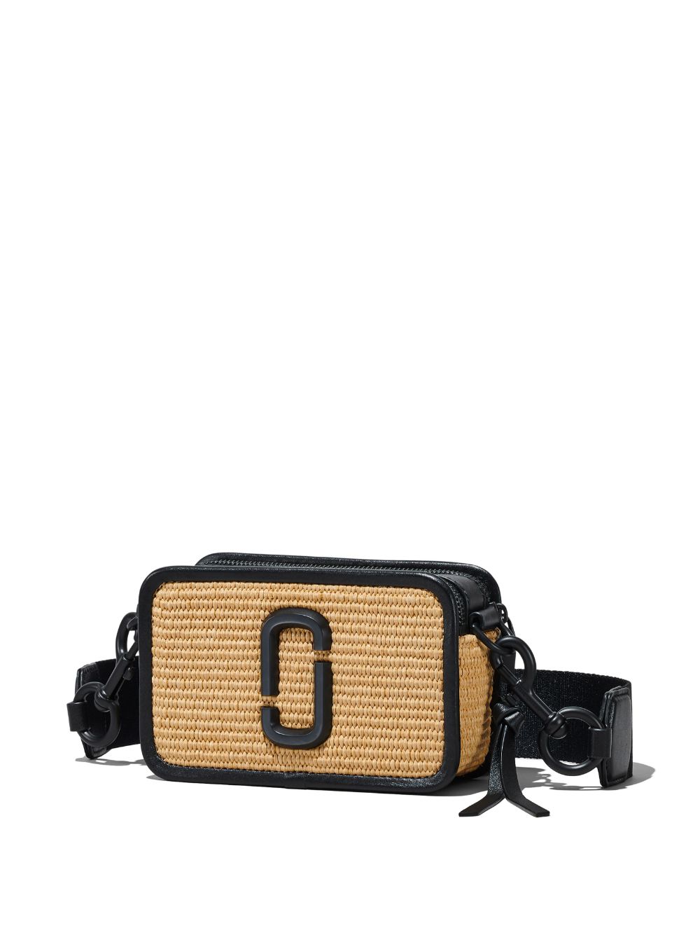 Shop Marc Jacobs The Straw Snapshot Camera Bag In Neutrals