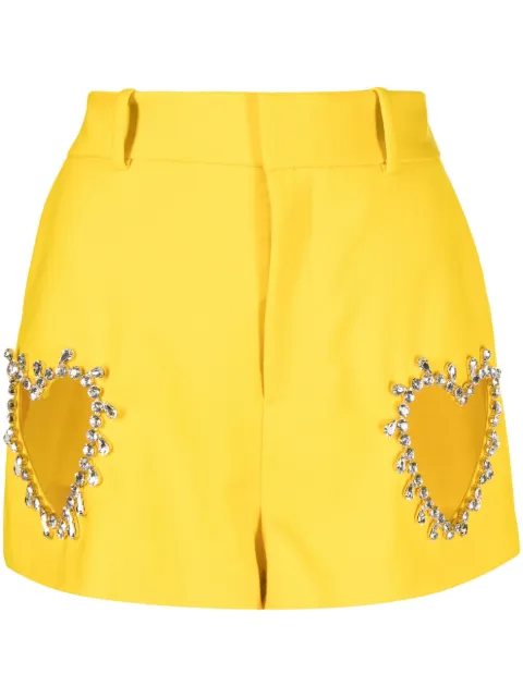 AREA - crystal-embellished cut-out shorts