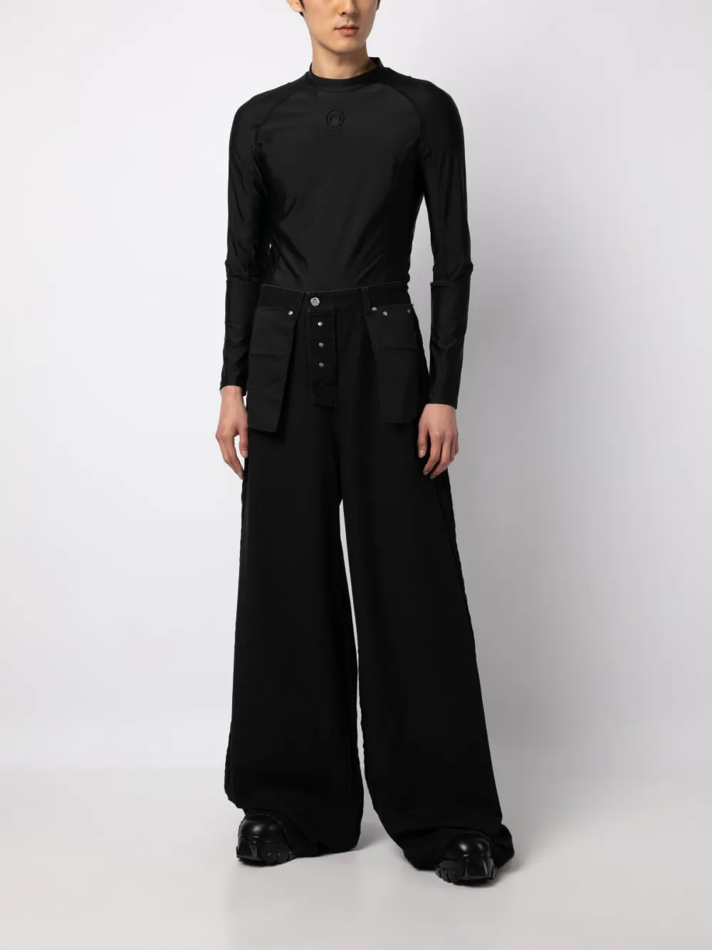 VETEMENTS Jeans met wijde pijpen - Zwart