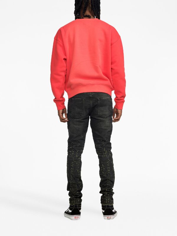Red Skinny Jeans Low Rise by Alexander McQueen