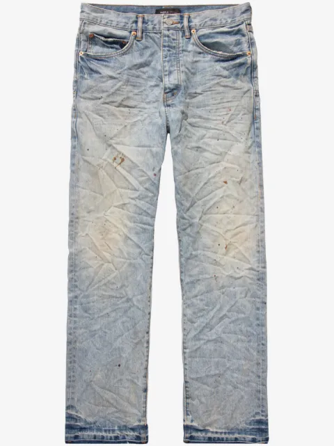 Purple Brand crinkled mid-rise straight-leg jeans