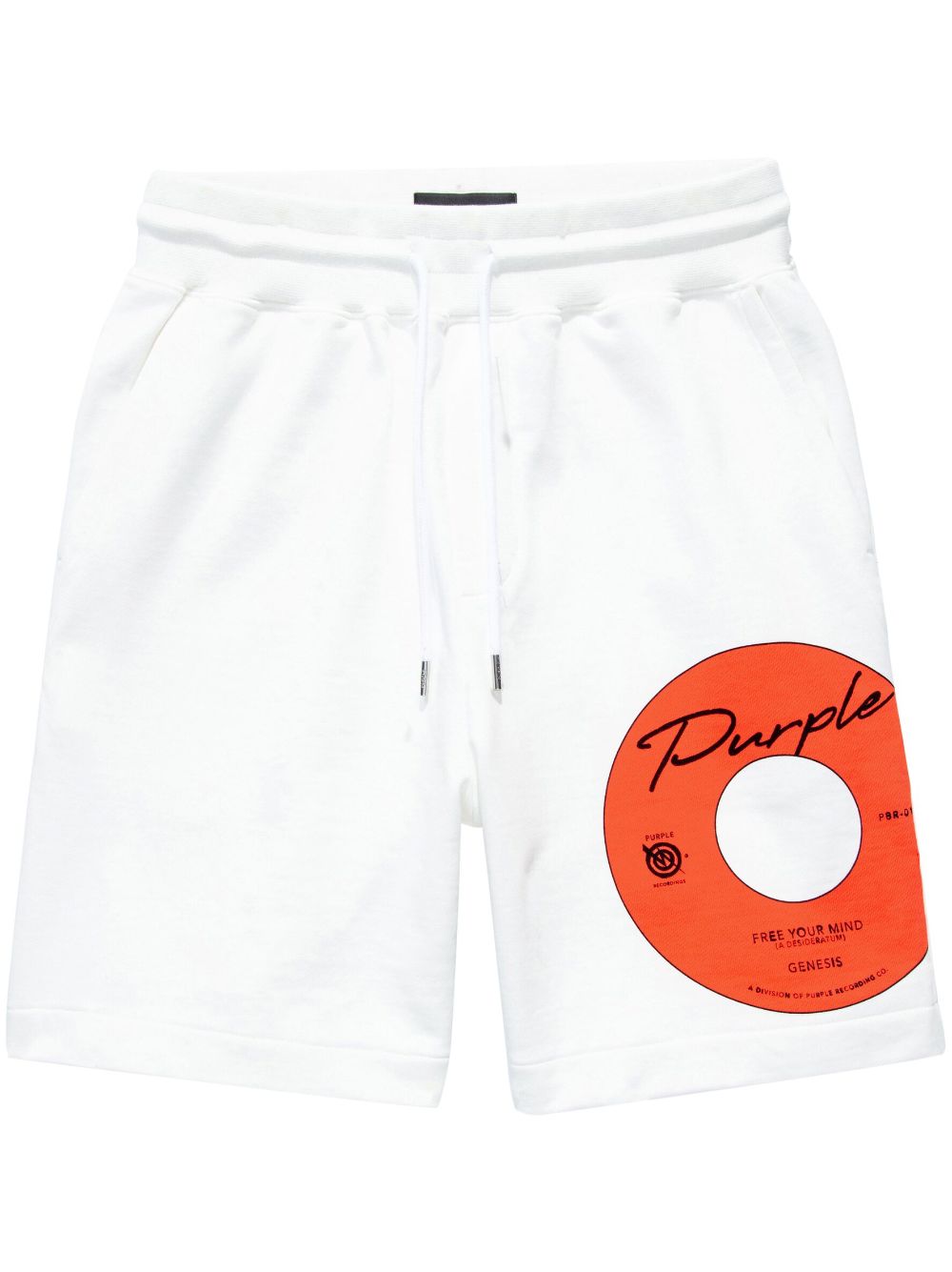 logo-print drawstring cotton shorts