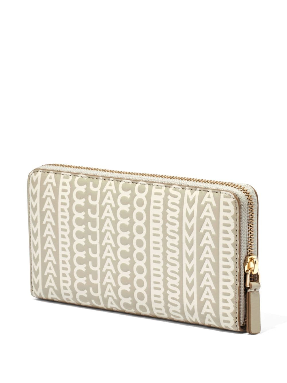 Shop Marc Jacobs The Monogram Leather Continental Wallet In Neutrals