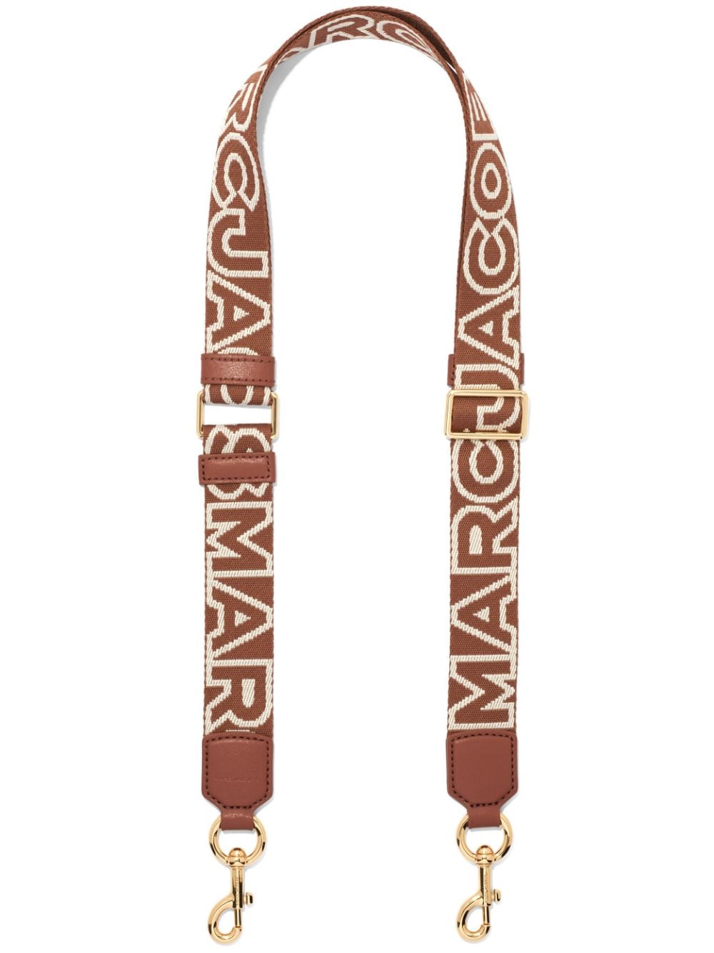 Marc Jacobs Logo-print Thin Strap In Brown