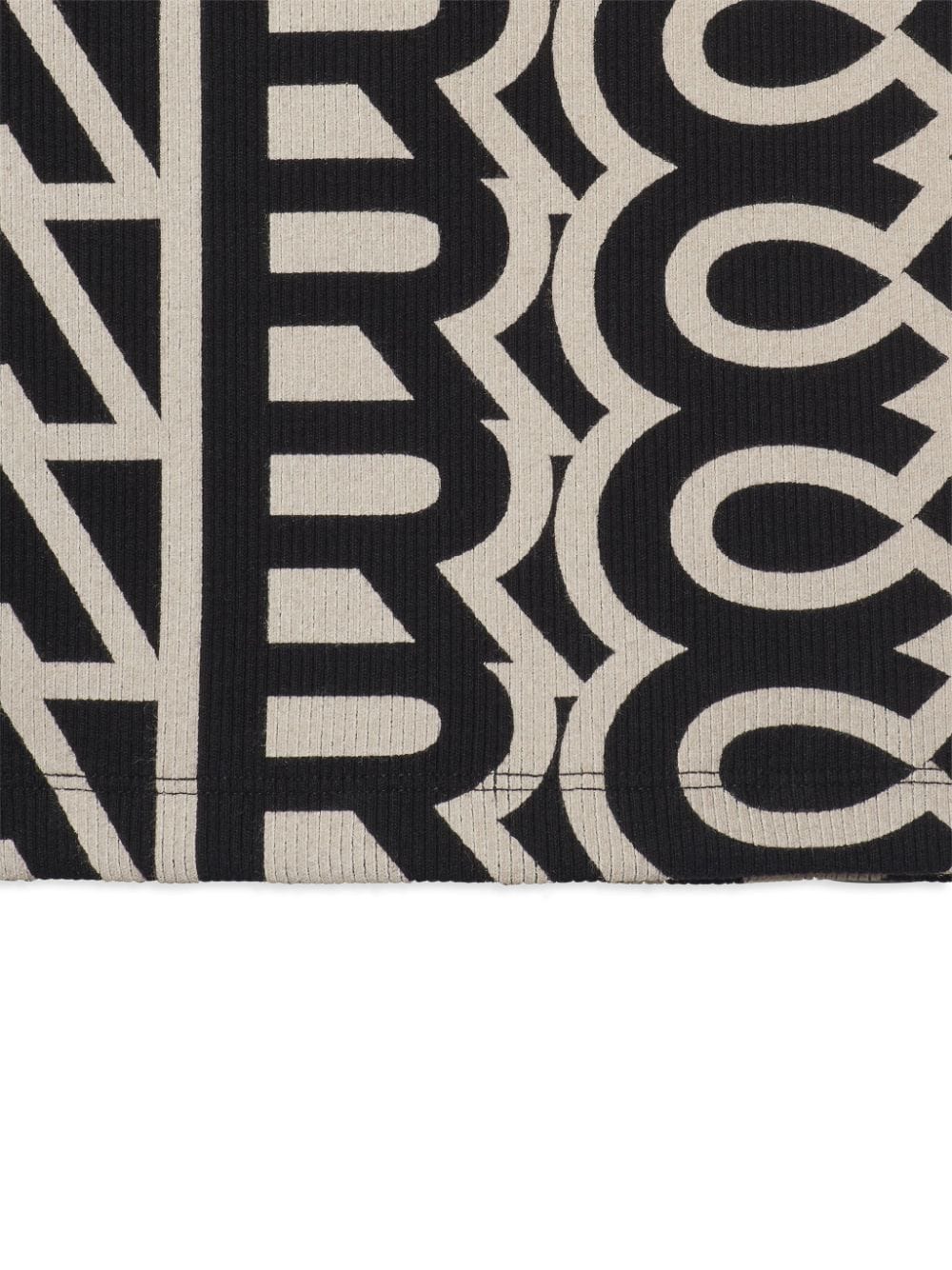 Shop Marc Jacobs Racer Monogram-print Ribbed Minidress In 004