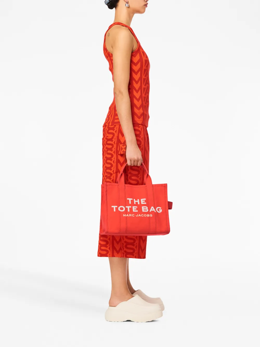 Marc Jacobs The Medium Cotton Tote Bag In Orange