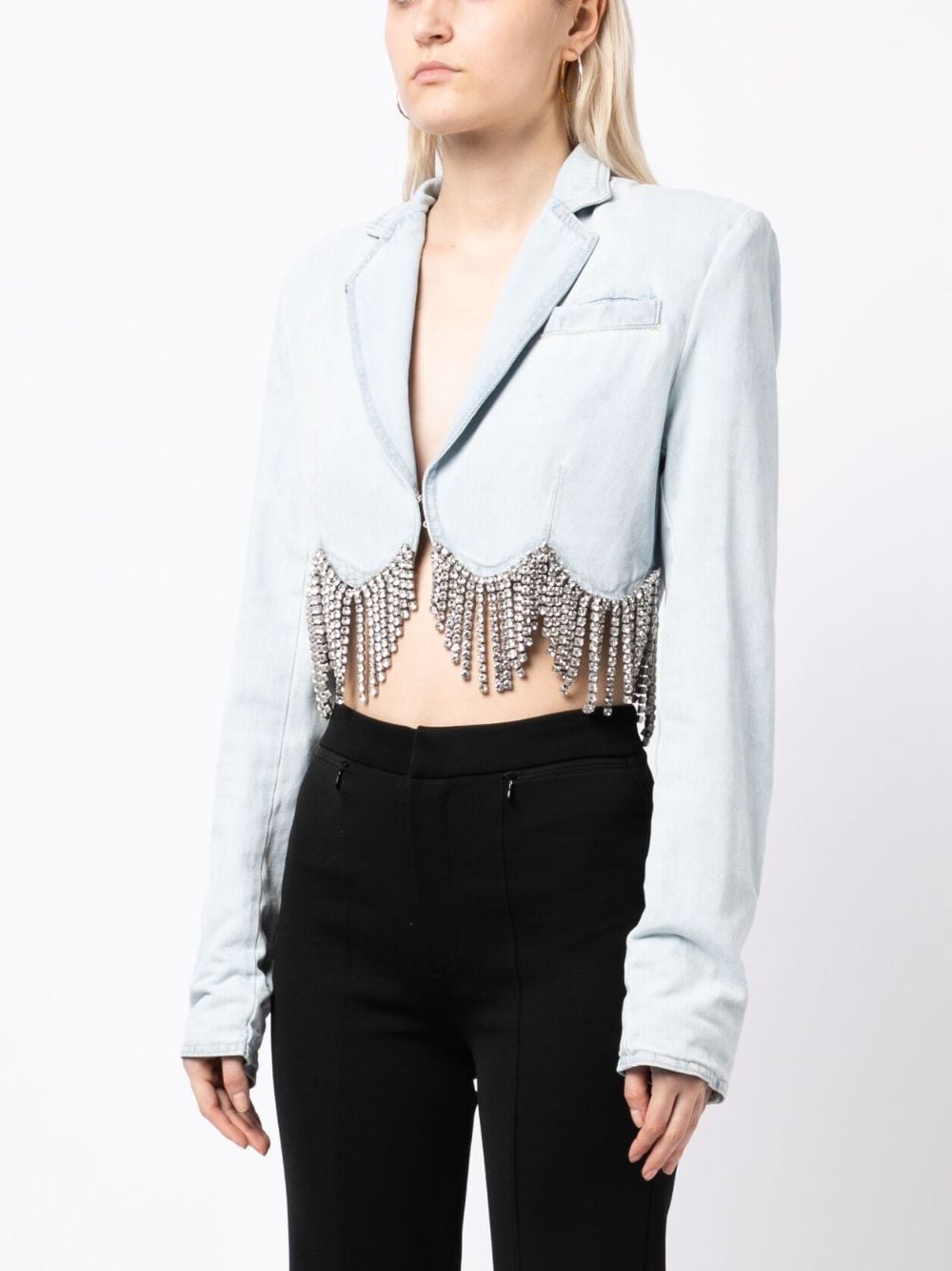 Shop Area Cropped Denim Jacket In Blau