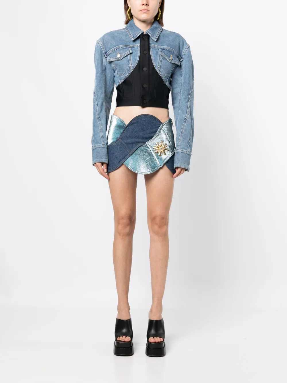 AREA Denim mini-rok - Blauw