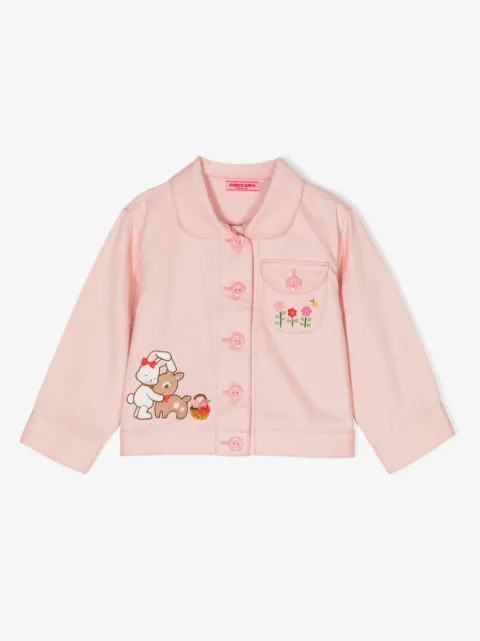MIKI HOUSE CHIECO SAKU embroidered-motif cotton jacket