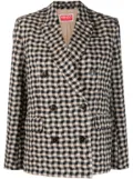 Kenzo Wavy Check double-breasted blazer - Neutrals