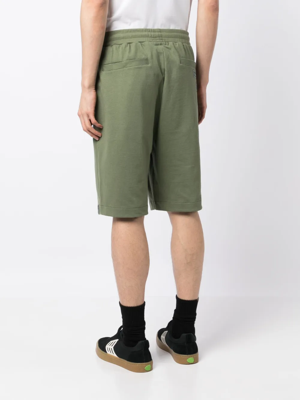 Shop Izzue Cotton Straight-leg Shorts In Green