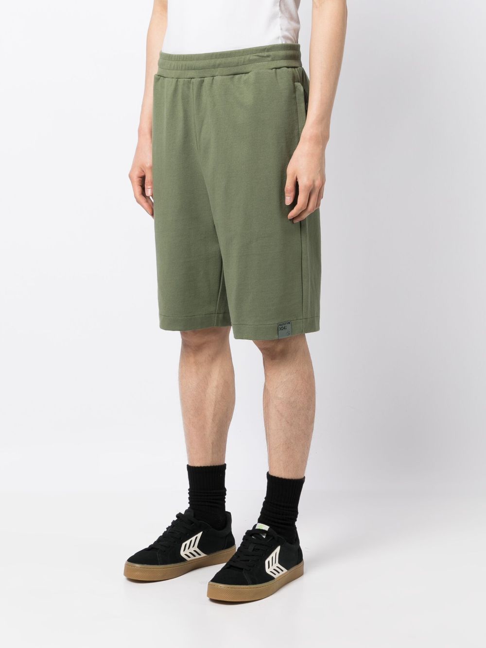 Shop Izzue Cotton Straight-leg Shorts In Green