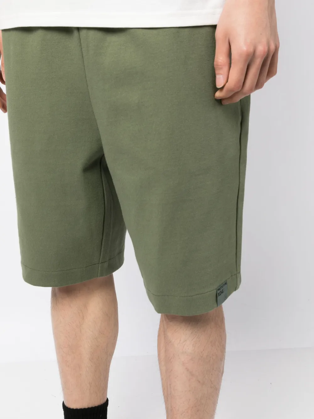 Shop Izzue Cotton Straight-leg Shorts In Green