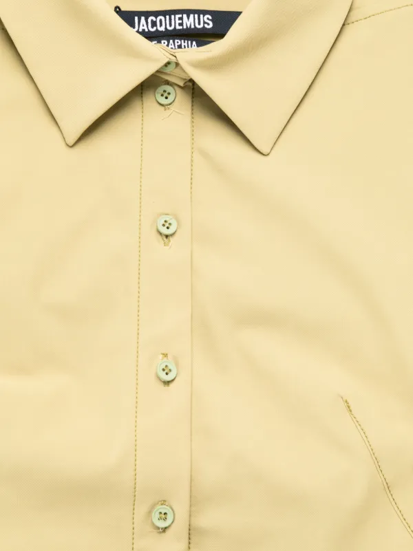 jacquemus gathered shirt dress Jacquemus gathered-detail Shirt Dress | Brown