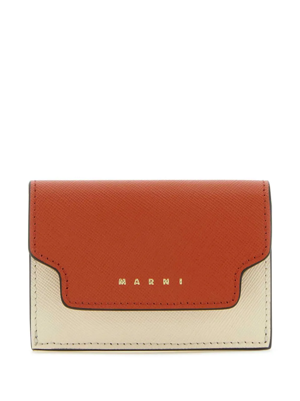 Marni tri-fold leather wallet - Arancione
