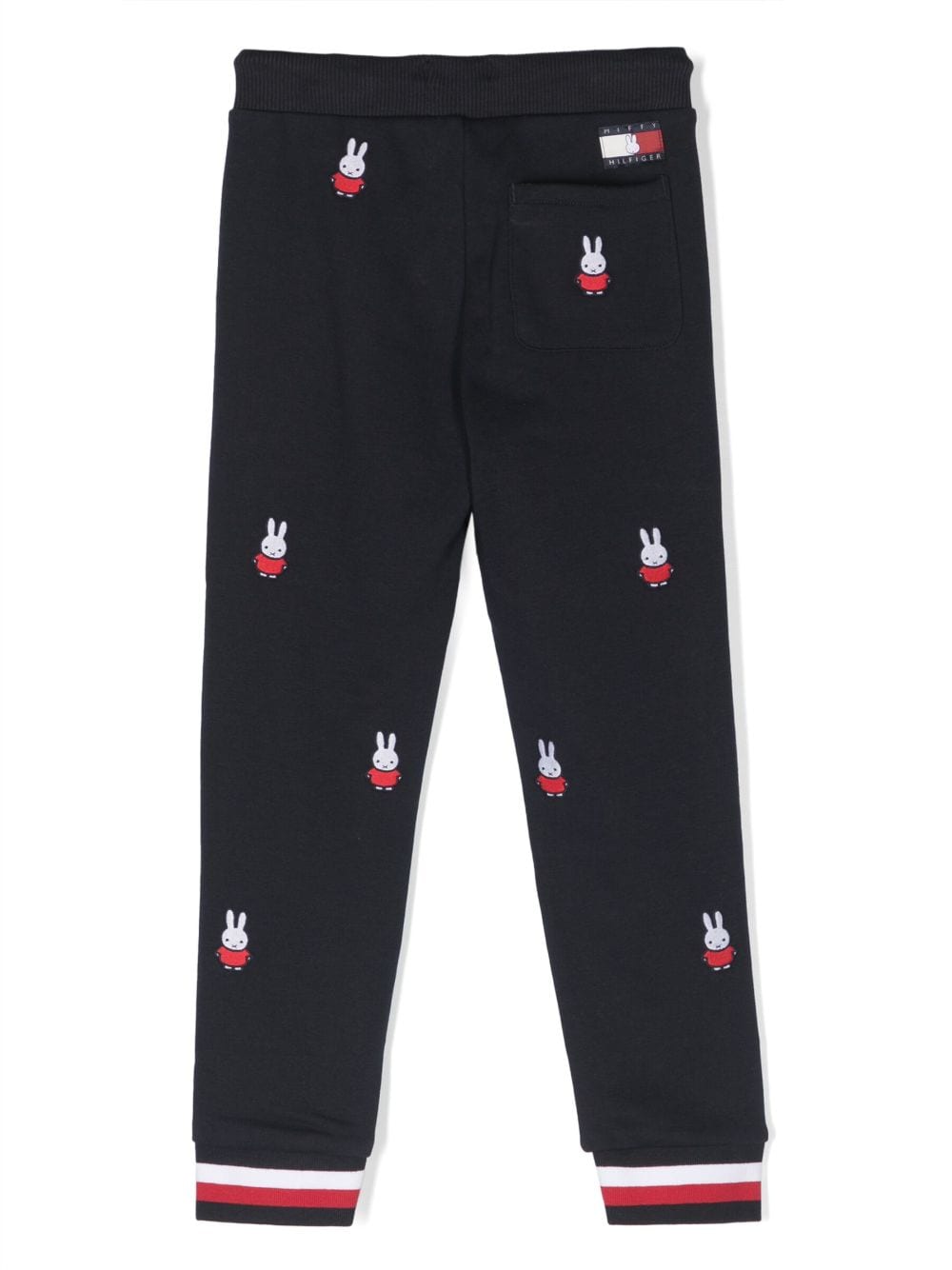 Shop Tommy Hilfiger Junior Cartoon-rabbit Motif Track Pants In Blue