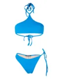 ANDREĀDAMO ribbed-knit bikini set - Blue