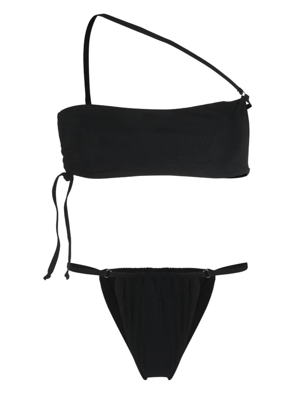 ANDREĀDAMO asymmetric-bandeau bikini set