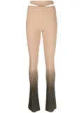 ANDREĀDAMO ombré-effect ribbed-knit trousers - Neutrals
