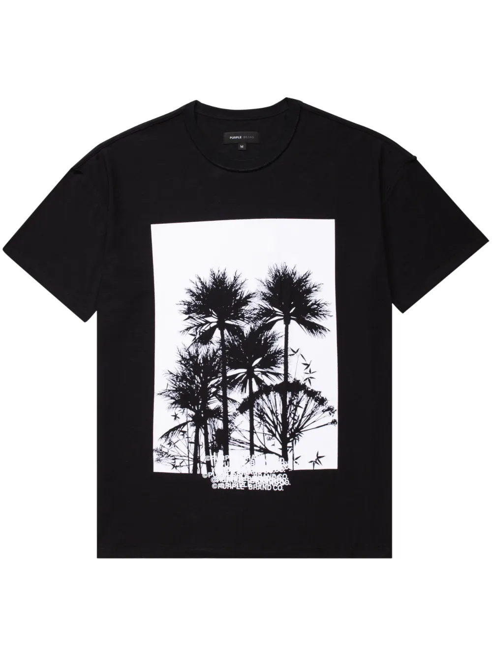 Purple Brand Palm print Cotton T shirt Farfetch