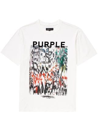 Purple Brand logo-print Cotton T-shirt - Farfetch