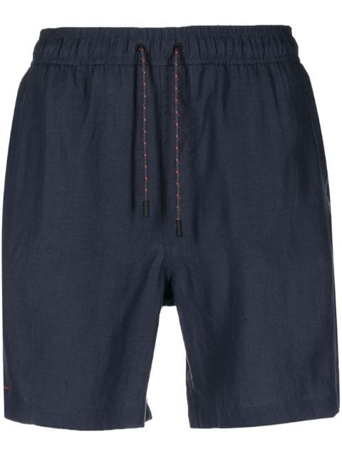 Sease drawstring hemp track shorts