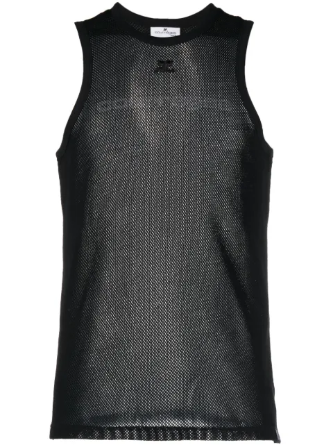 Courrèges logo-print tank top
