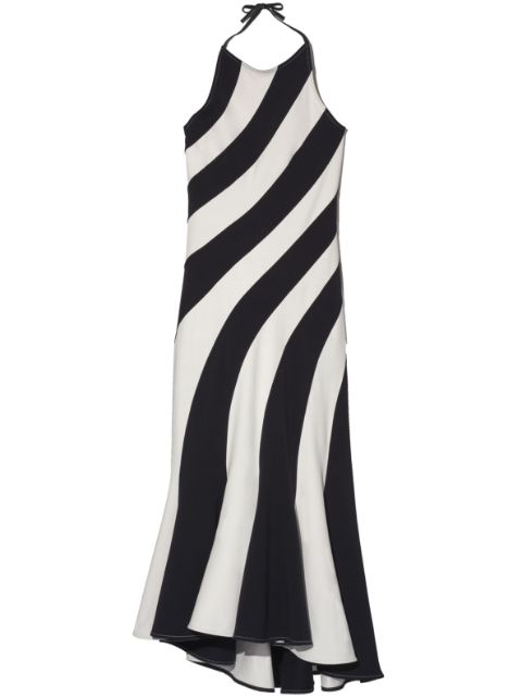 Marc Jacobs полосатое платье Wave с вырезом халтер