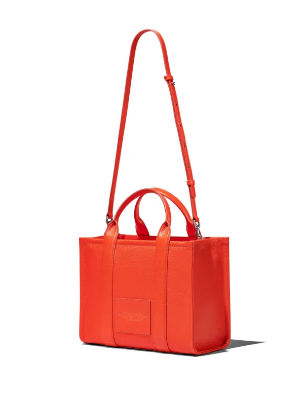 Marc Jacobs The Leather Medium Tote Bag | Orange | FARFETCH
