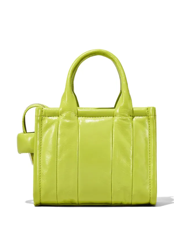 Marc Jacobs The Shiny Crinkle Leather Tote Bag | Green | FARFETCH