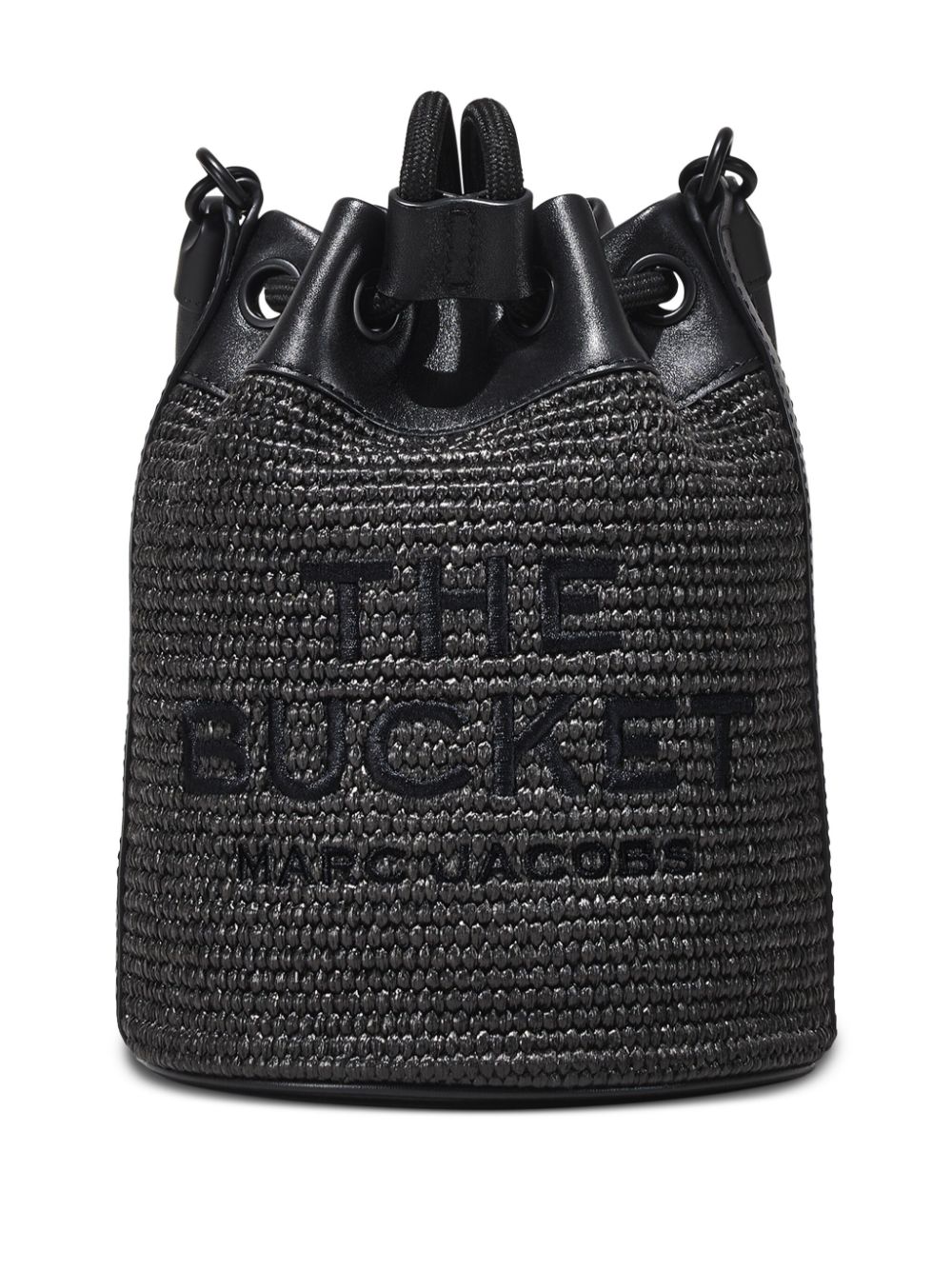 Marc Jacobs Woven-raffia Bucket Bag In Black | ModeSens