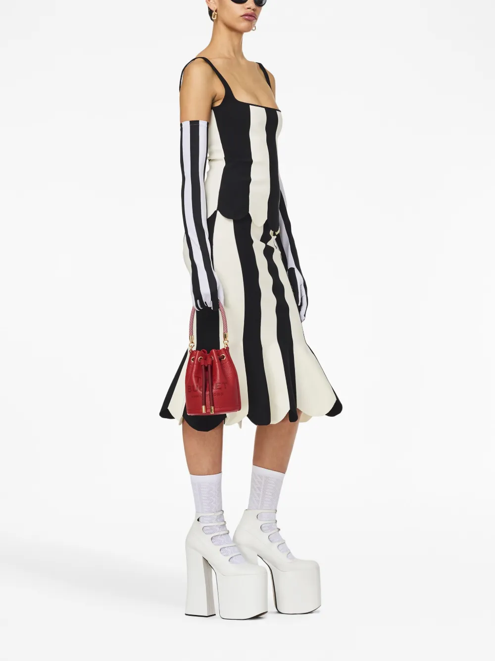 Marc Jacobs The Micro Leather Bucket Bag In Red ModeSens