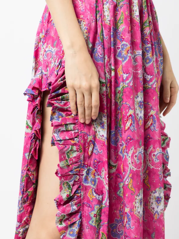 Caroline Constas Margo Floral Long Dress | Pink | FARFETCH