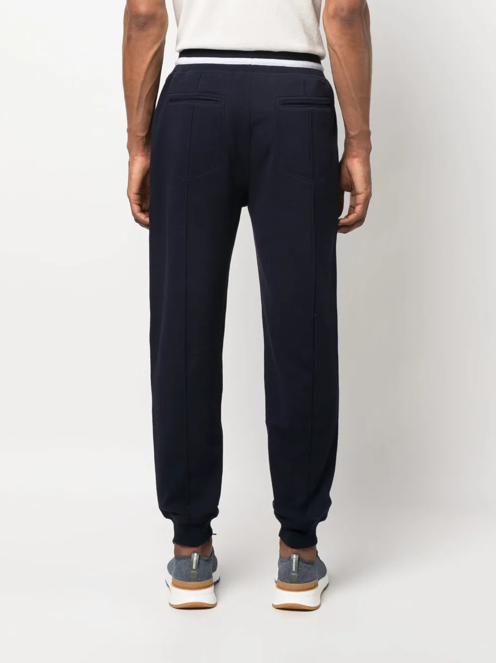 Brunello Cucinelli Drawstring Waist Track Pants In Blue