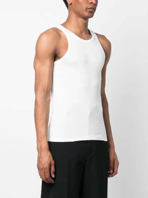 Saint Laurent Sleeveless Cotton Tank Top - Farfetch