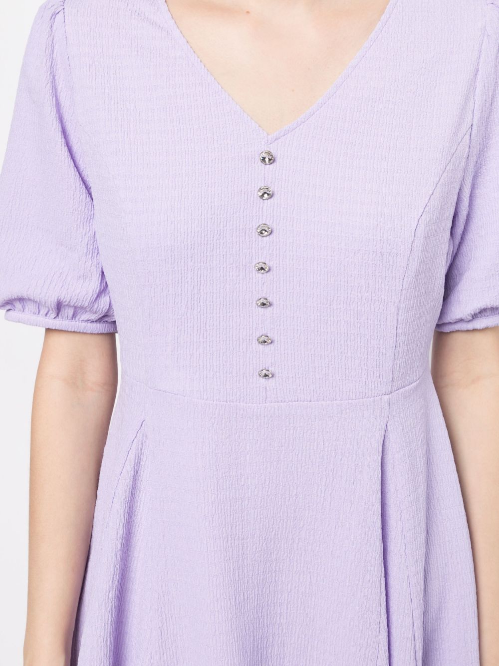 Shop B+ab Puff Sleeve Dress In Purple