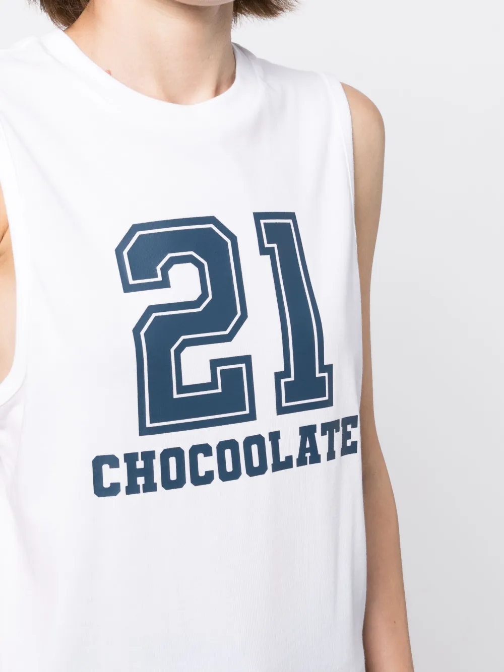 Shop Chocoolate Graphic Logo-print Tank Top In White