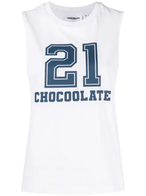 CHOCOOLATE graphic logo-print tank top