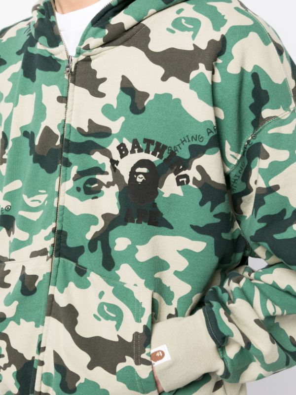 A BATHING APE® camouflage-print zip-up Hoodie - Farfetch