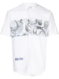 AAPE BY *A BATHING APE® logo-patch cotton shirt - White