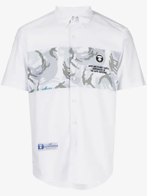 AAPE BY *A BATHING APE® camisa con parche del logo