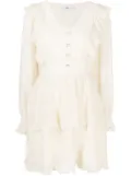 b+ab ruffled layered long-sleeved dress - Neutrals