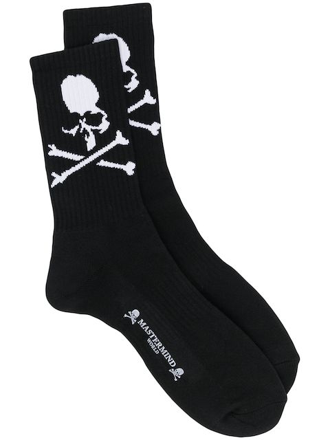 Mastermind World Intarsien-Socken mit Totenkopf