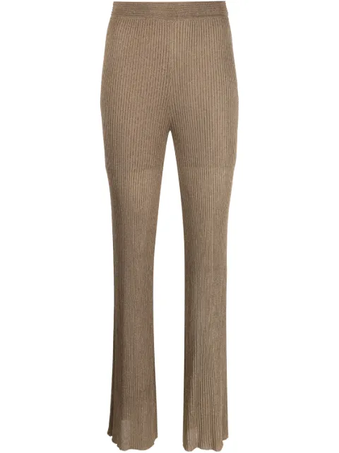 Simkhai shinny-finish knitted trousers